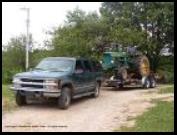 1995 Suburban K2500 6.5 TD Hauling John Deere 4020 and Bush Hog